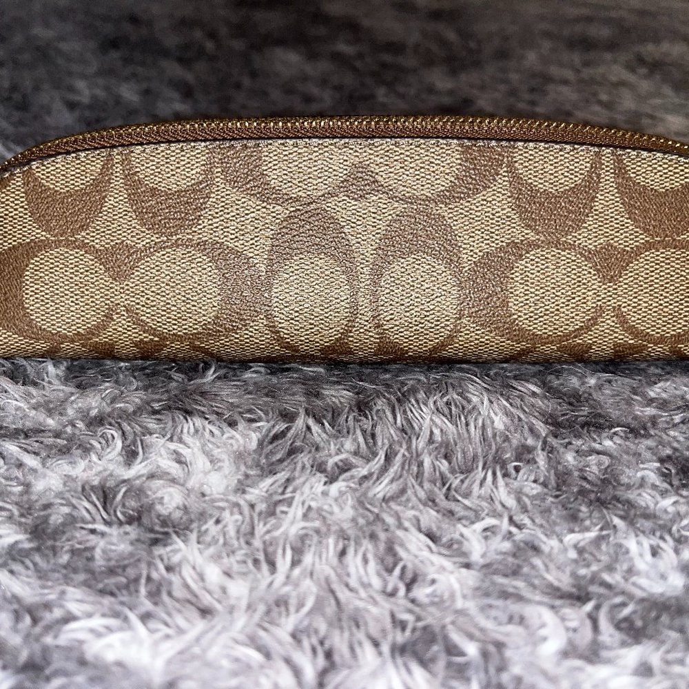 Coach Pencil Case In Signature Canvas